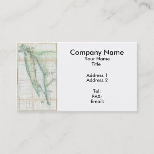 Tarjeta De Visita Mapa de Long Island (1877)