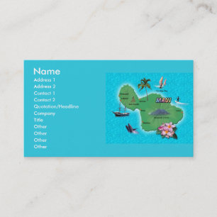 Tarjeta De Visita Mapa de Maui