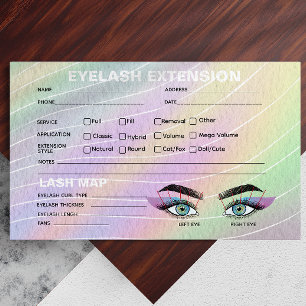 Tarjeta De Visita Mapa de registro de cliente holograma a la moda