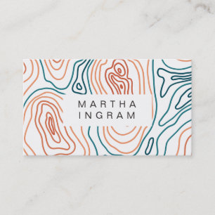Tarjeta De Visita Mapa de topografía moderna Diseño abstracto