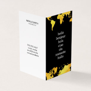 Tarjeta De Visita Mapa del mundo