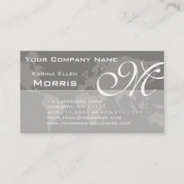 Tarjeta De Visita Mapa del mundo elegante profesional global del