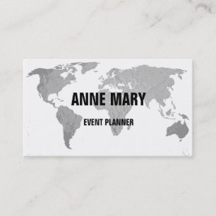 Tarjeta De Visita Mapa del mundo Resumen Boda maquillaje Artista Sal