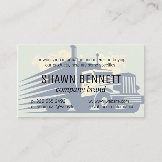 Tarjeta De Visita Mapa del mundo | Transporte marítimo de logística  (Anverso)