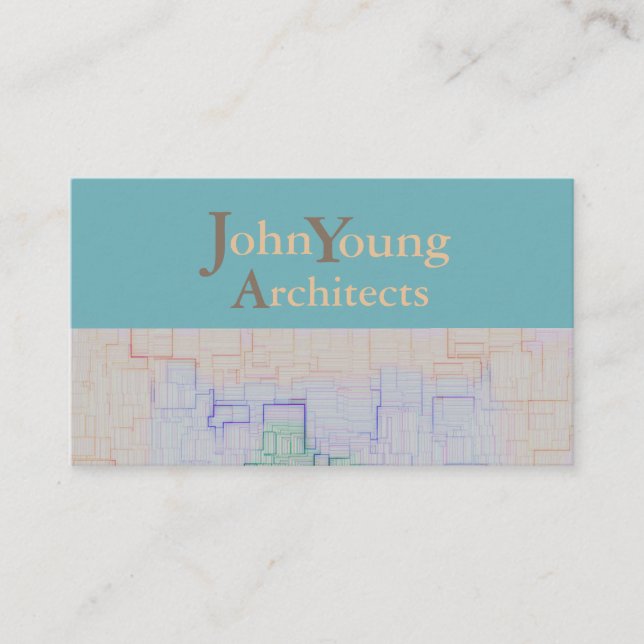 Tarjeta De Visita Mapa del sitio de la industria de la construcción  (Anverso)