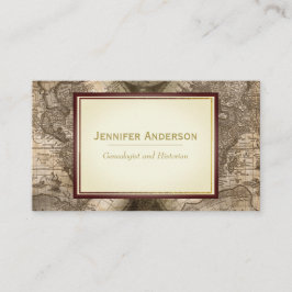 Tarjeta De Visita Mapa del vintage