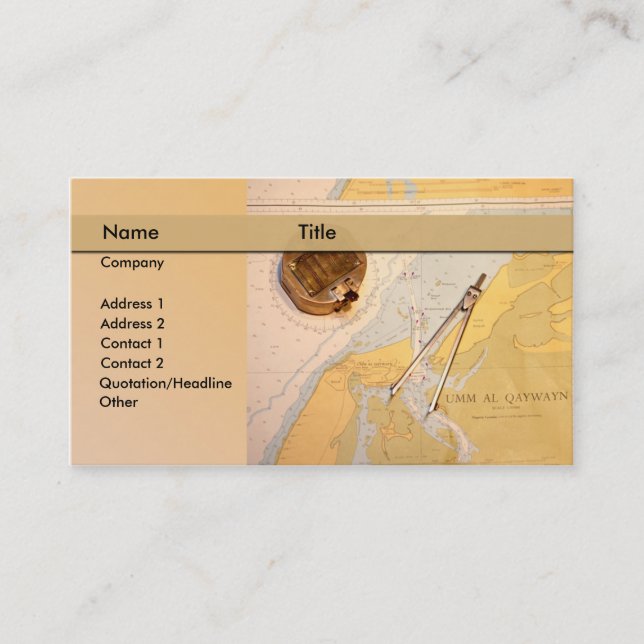 Tarjeta De Visita mapa/mar/navegación/navegación (Anverso)