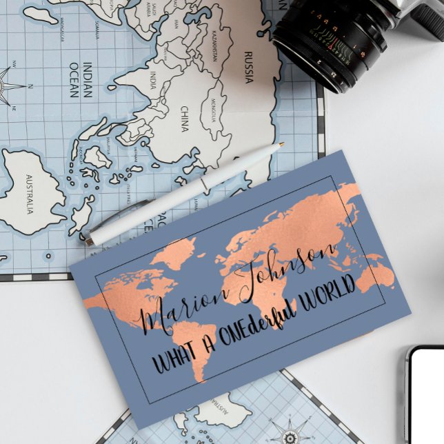 Tarjeta De Visita Mapa Mundial Mapa de Globos Agencia de Viajes Arma (Subido por el creador)