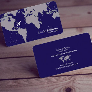 Tarjeta De Visita Mapa Mundial Viajes Internacionales Sobredimension