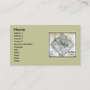 Tarjeta De Visita Mapa y bandera del Washington DC