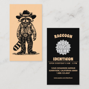 Tarjeta De Visita mapache vaquero