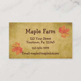 Tarjeta de visita Maple Leaves