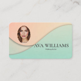 Tarjeta De Visita Maquillador de Novias con Pastel Suave Moderno