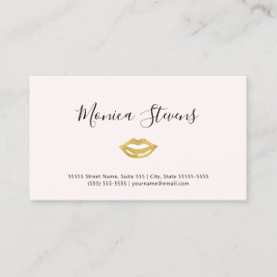 Tarjeta De Visita Maquilladora Blush Gold