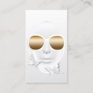 Tarjeta De Visita Maquillaje Artista Cabello Estilo Papel Mariposa A