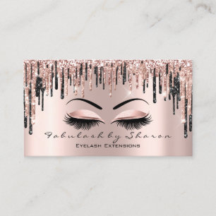Tarjeta De Visita Maquillaje Artista Lash Cardíaco Purpurina Perfor