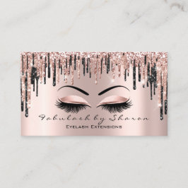 Tarjeta De Visita Maquillaje Artista Lash Cardíaco Purpurina Perfora