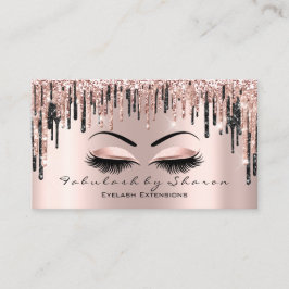 Tarjeta De Visita Maquillaje Artista Lash Cardíaco Purpurina Perfora