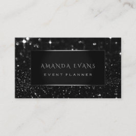 Tarjeta De Visita Maquillaje Artista Organizador de eventos Black Si