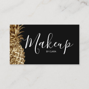 Tarjeta De Visita Maquillaje bonito elegante elegante de la piña de