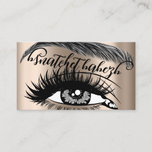 Tarjeta De Visita Maquillaje Brotes de Eyelash Microblando Rosa de c