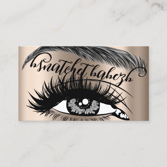 Tarjeta De Visita Maquillaje Brotes de Eyelash Microblando Rosa de c (Anverso)