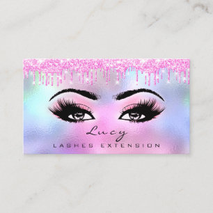 Tarjeta De Visita Maquillaje Cabello de Ojo Purpurina de Eyelash Per