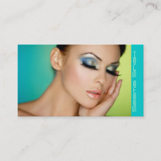 Tarjeta De Visita Maquillaje cerrado de los ojos