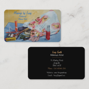 Tarjeta De Visita maquillaje de diseño de artista retro maquillaje 