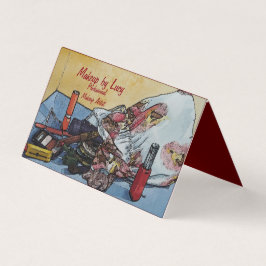 Tarjeta De Visita maquillaje de diseño de artista retro maquillaje e