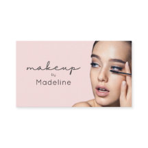 Maquillaje de foto con escritura en rosa y negro