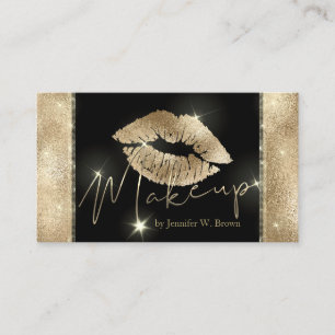 Tarjeta De Visita Maquillaje de labios lujo elegante