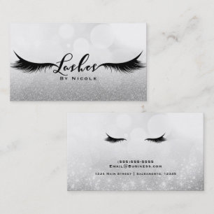 Tarjeta De Visita Maquillaje de las pestañas del encanto de la