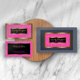Tarjeta De Visita Maquillaje de los acentos de oro de los Purpurinas