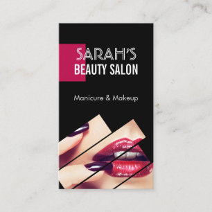 Tarjeta De Visita Maquillaje de moda Lips Beauty Salon Boutique