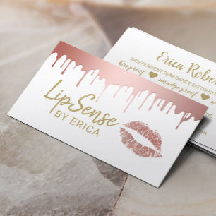 Tarjeta De Visita maquillaje de Rosa de oro del distribuidor Lipsens