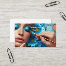 Tarjeta De Visita Maquillaje de sombra de ojos azul glamoroso