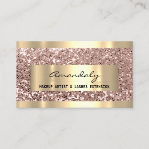 Tarjeta De Visita maquillaje del planificador de eventos Gold Frame