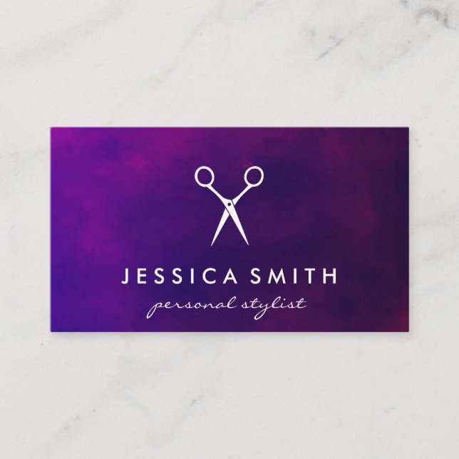 Tarjeta De Visita Maquillaje Exquisito Hues / Shears (Anverso)