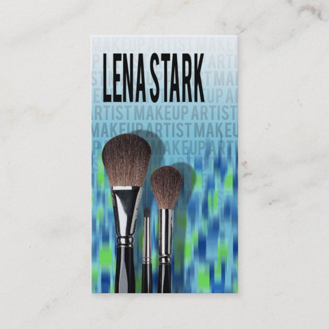 Tarjeta De Visita Maquillaje favorable I - Cosmetologist del artista (Anverso)