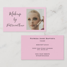Tarjeta De Visita Maquillaje fotográfico con elegante escritura en r