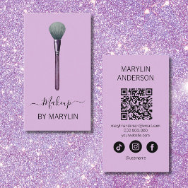 Tarjeta De Visita Maquillaje gótico Polvo Cepillo Belleza