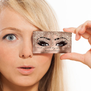 Tarjeta De Visita Maquillaje Lanteo de la ceja de ojos Purpurina Dre