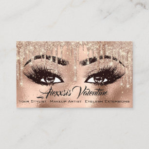 Tarjeta De Visita Maquillaje Lanza Purpurina Lanza Chispa Social
