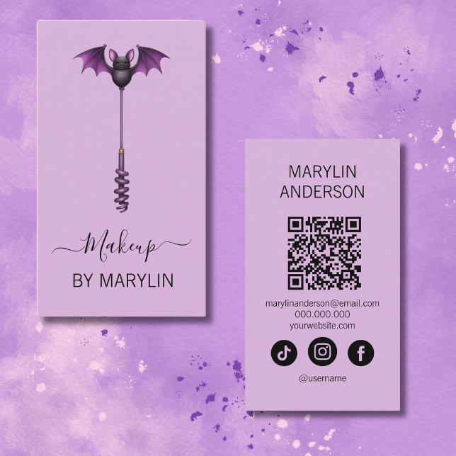 Tarjeta De Visita Maquillaje Mascara Wand con tema Gótico (Subido por el creador)