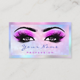 Tarjeta De Visita Maquillaje Microblade Artista Eyelash Holograph Ho