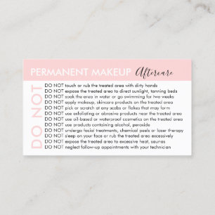 Tarjeta De Visita Maquillaje Permanente Evita Consejos Después del C