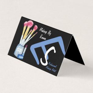 Tarjeta De Visita maquillaje pinceles de artista estética original