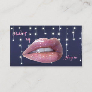 Tarjeta De Visita Maquillaje Profesional Moderno y Elegante - Labios