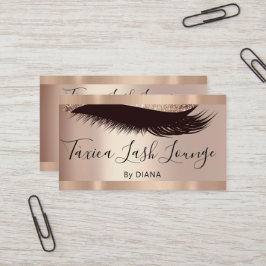 Tarjeta De Visita Maquillaje profesional Rosa de Eyelash Purpurina Q